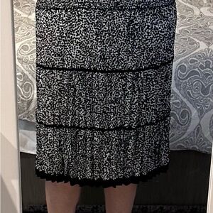 Black & White Tiered Printed Skirt
